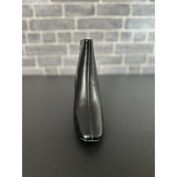 Journee Collection Womens 7M Black Haylinn Block Faux Leather Heeled Ankle Boot - Picture 6 of 14